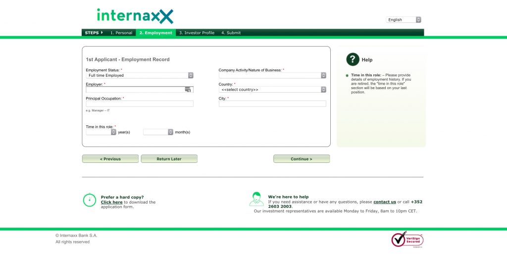 Обзор Internaxx – открытие счёта