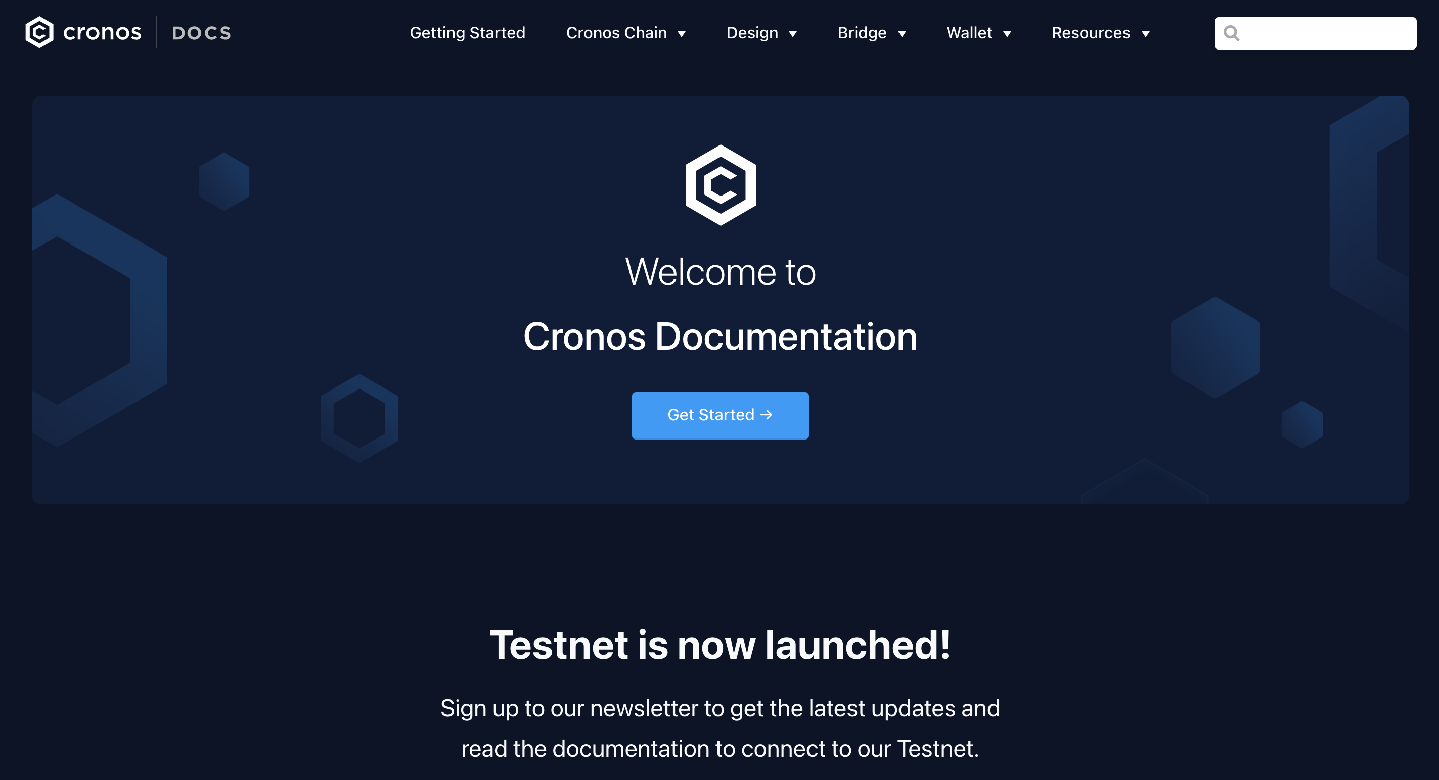 Веб-сайт Cronos